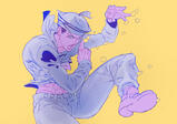 Partial Full-Body flat-colored illustration of Josuke Higashikata from the Jojolion series.